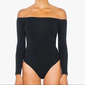 American Apparel thong off the shoulder bodysuit
